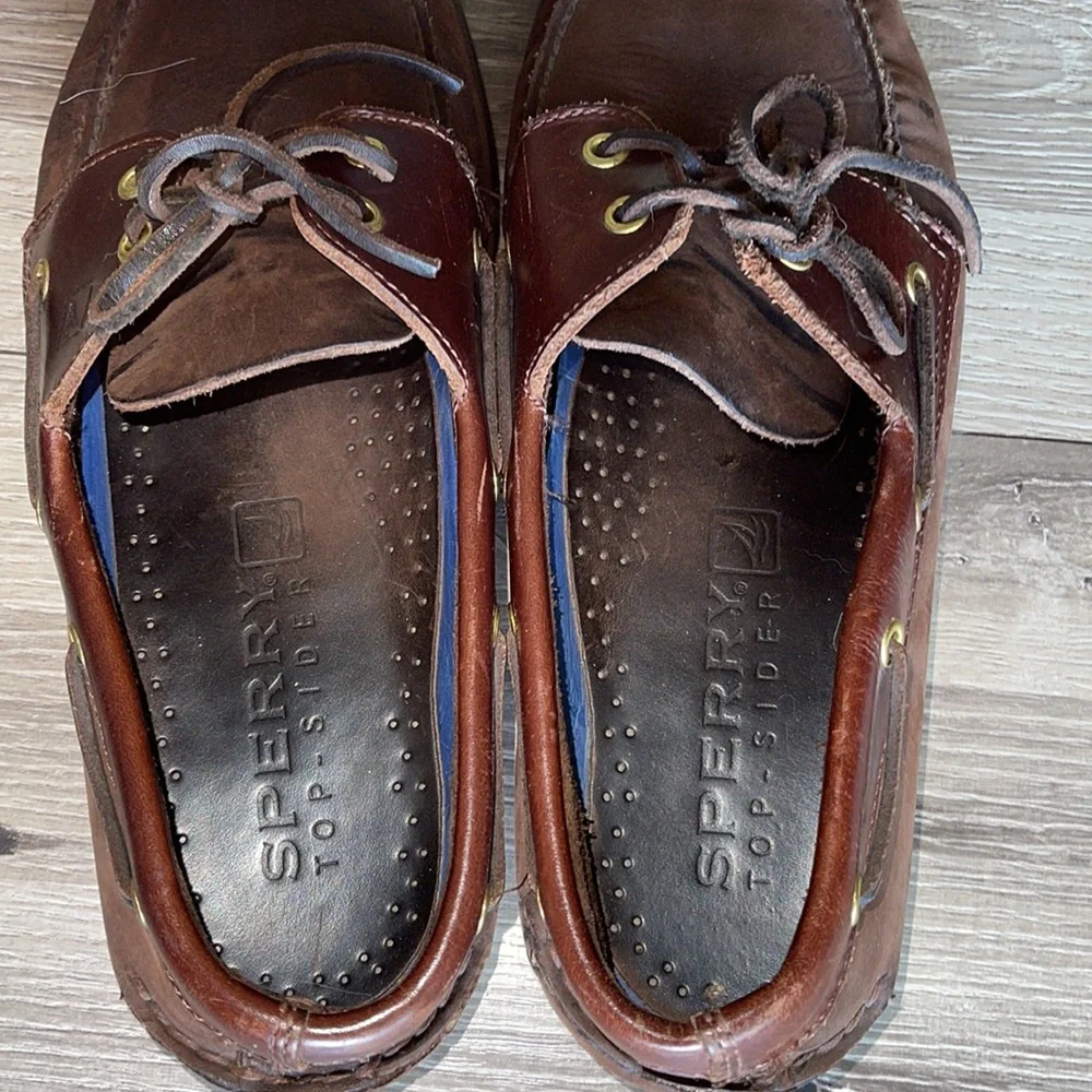 Sperry Topsider brown authentic boat shoes